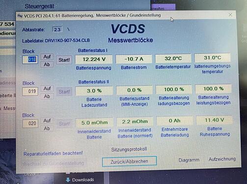 vcds vor start