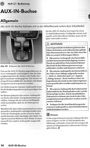 AUX-IN-Buchse
