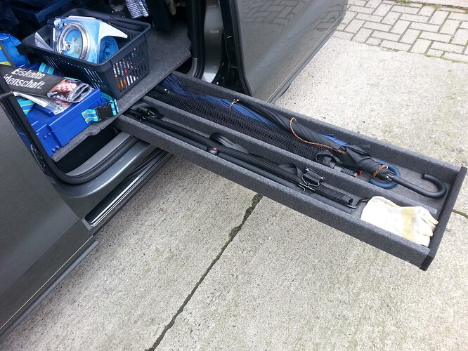 Schublade 150 cm unter Ladeboden