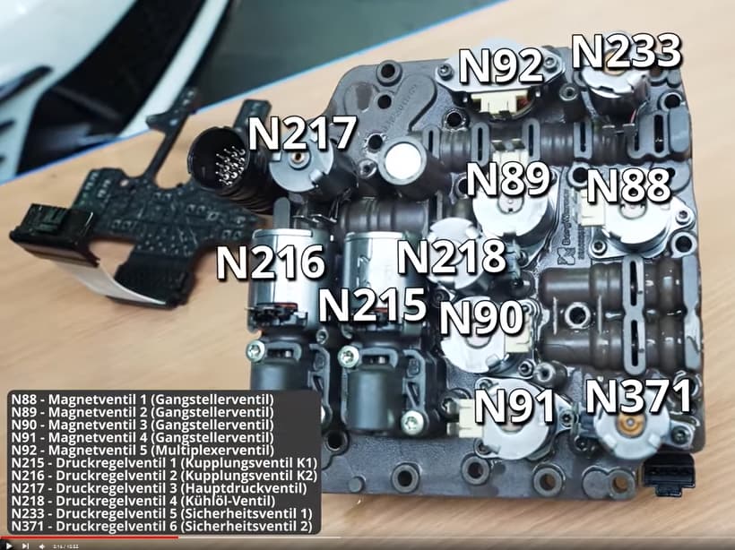 Magnetventil Druckregelventil N233 N371 DSG 6-Gang Getriebe DQ250