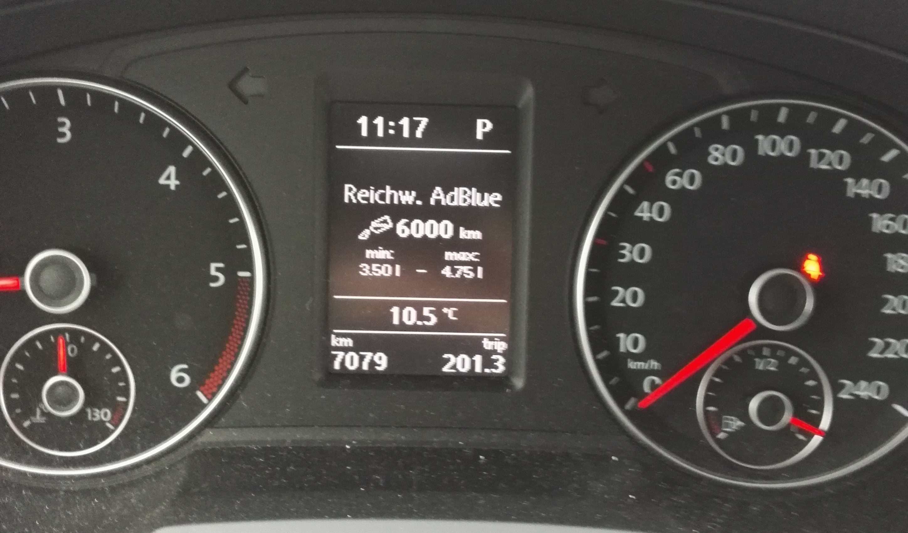 AdBlue Anzeige im KI VW Sharan III, Seat Alhambra III ab 2010